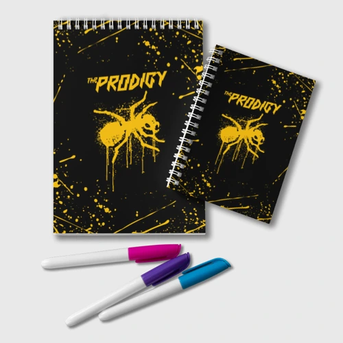 Блокнот The Prodigy муравей жёлтые брызги краски