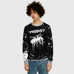 Мужской свитшот 3D The Prodigy ant yellow брызги красок - фото 2