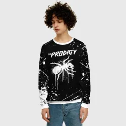 Мужской свитшот 3D The Prodigy ant yellow брызги красок - фото 2