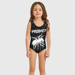 Детский купальник 3D The Prodigy ant yellow брызги красок