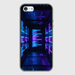 Чехол для iPhone 5/5S матовый Футуристическая серверная