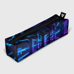 Пенал школьный 3D Футуристическая серверная