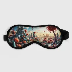 Маска для сна 3D Вирусные частицы под микроскопом