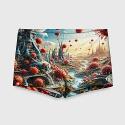 Детские купальные плавки 3D Вирусные частицы под микроскопом