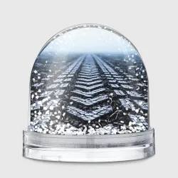 Игрушка Снежный шар След ботинка и гусеницы трактора