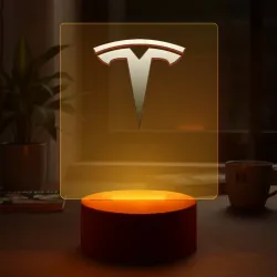 Светильник-ночник Tesla logo metallic gradient  - фото 2