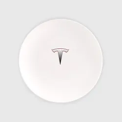 Тарелка Tesla logo metallic gradient 