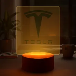 Светильник-ночник Tesla logo black - фото 2