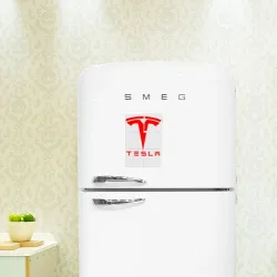 Магнитный плакат 2Х3 Tesla logo red  - фото 2