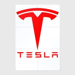 Магнитный плакат 2Х3 Tesla logo red 