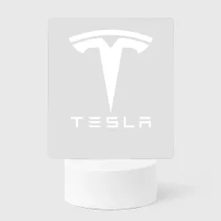 Светильник-ночник Tesla logo white