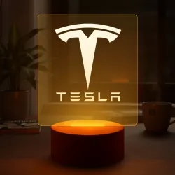 Светильник-ночник Tesla logo white - фото 2