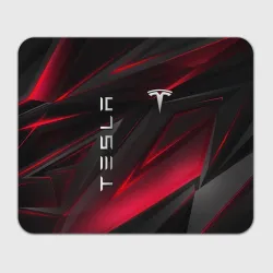 Прямоугольный коврик для мышки Tesla неоновая красная абстракция 
