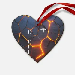 Деревянная игрушка Сердце Tesla разлом неоновые плиты 