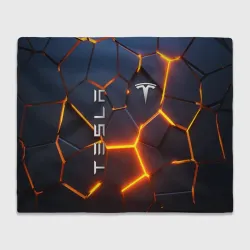 Плед 3D Tesla разлом неоновые плиты 