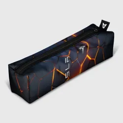 Пенал школьный 3D Tesla разлом неоновые плиты 