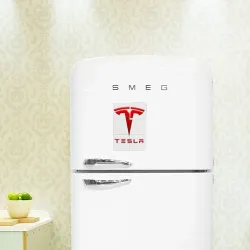Магнитный плакат 2Х3 Tesla логотип с надписью градиент - фото 2