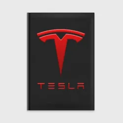 Ежедневник Tesla логотип с надписью градиент