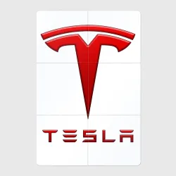 Магнитный плакат 2Х3 Tesla логотип с надписью градиент