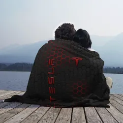 Плед 3D Tesla неоновая стальная броня  - фото 2