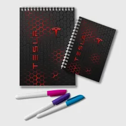 Блокнот Tesla неоновая стальная броня 