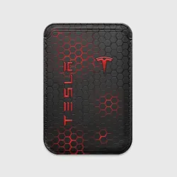 Картхолдер Magsafe магнитный Tesla неоновая стальная броня 