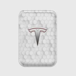 Картхолдер Magsafe магнитный Tesla геометрические соты узор