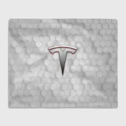 Плед 3D Tesla геометрические соты узор