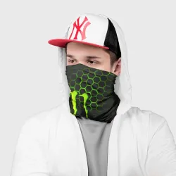 Бандана-труба 3D Monster energy неон броня в стальных сотах - фото 2