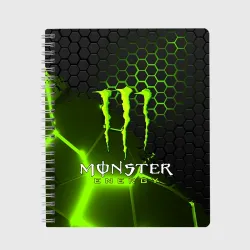 Тетрадь Monster energy неон броня в стальных сотах
