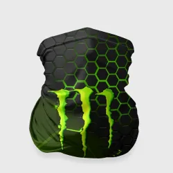 Бандана-труба 3D Monster energy неон броня в стальных сотах