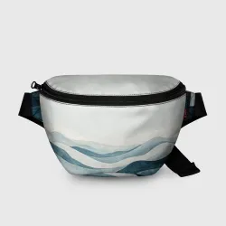 Поясная сумка 3D Волны и градиент