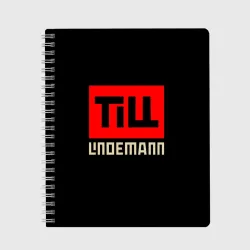 Тетрадь Lindemann новый логотип на чёрном