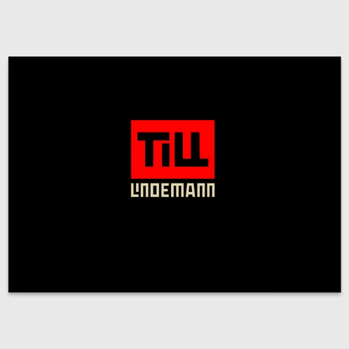 Поздравительная открытка Lindemann новый логотип на чёрном