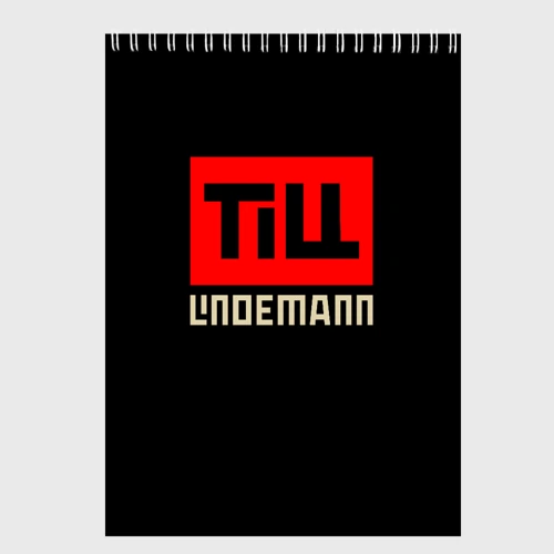 Скетчбук Lindemann новый логотип на чёрном