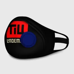 Маска из неопрена Lindemann новый логотип на чёрном