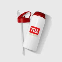 Бутылка для воды с трубочкой Till Lindemann новый логотип  - фото 2