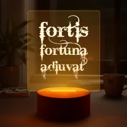 Светильник-ночник Джон Уик фраза - fortis fortuna adiuvat - фото 2