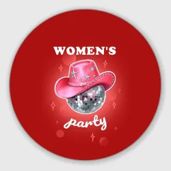 Круглый коврик для мышки Women's party