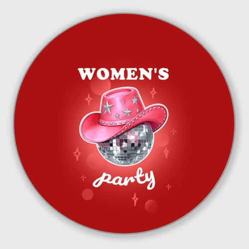 Круглый коврик для мышки Women's party