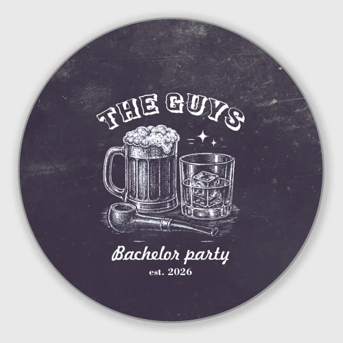 Круглый коврик для мышки The guys