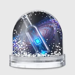 Игрушка Снежный шар Футуристическая бутылка с чипом