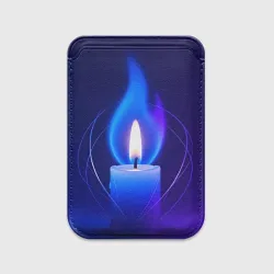Картхолдер Magsafe магнитный Синее пламя свечи