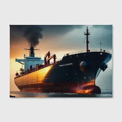Холст прямоугольный Нефтяной танкер в море - фото 2