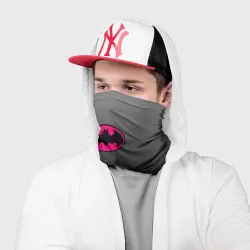 Бандана-труба 3D Batman pink logo Batgirl костюм - фото 2