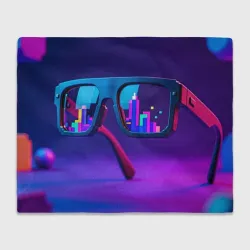 Плед 3D Цифровой мир в 16 битном стиле