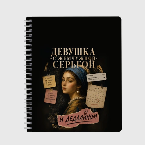 Тетрадь Девушка с жемчужной серьгой и дедлайном