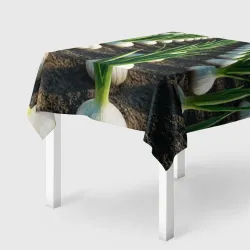 Скатерть 3D Грядка чеснока