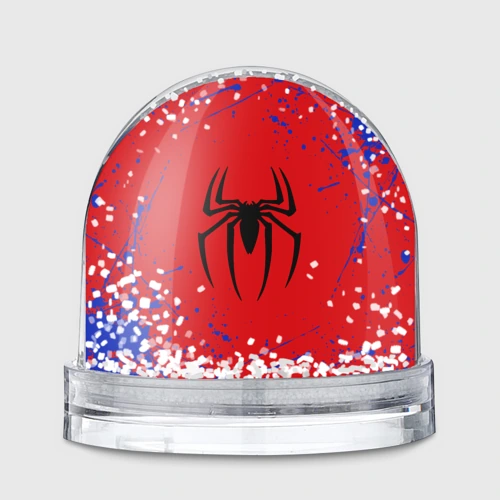 Игрушка Снежный шар Spider man синие брызги красок на красном костюме