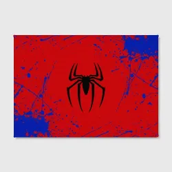 Холст прямоугольный Spider man синие брызги красок на красном костюме - фото 2